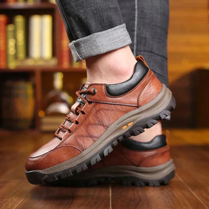 Orthopedic outdoor leather shoes for men