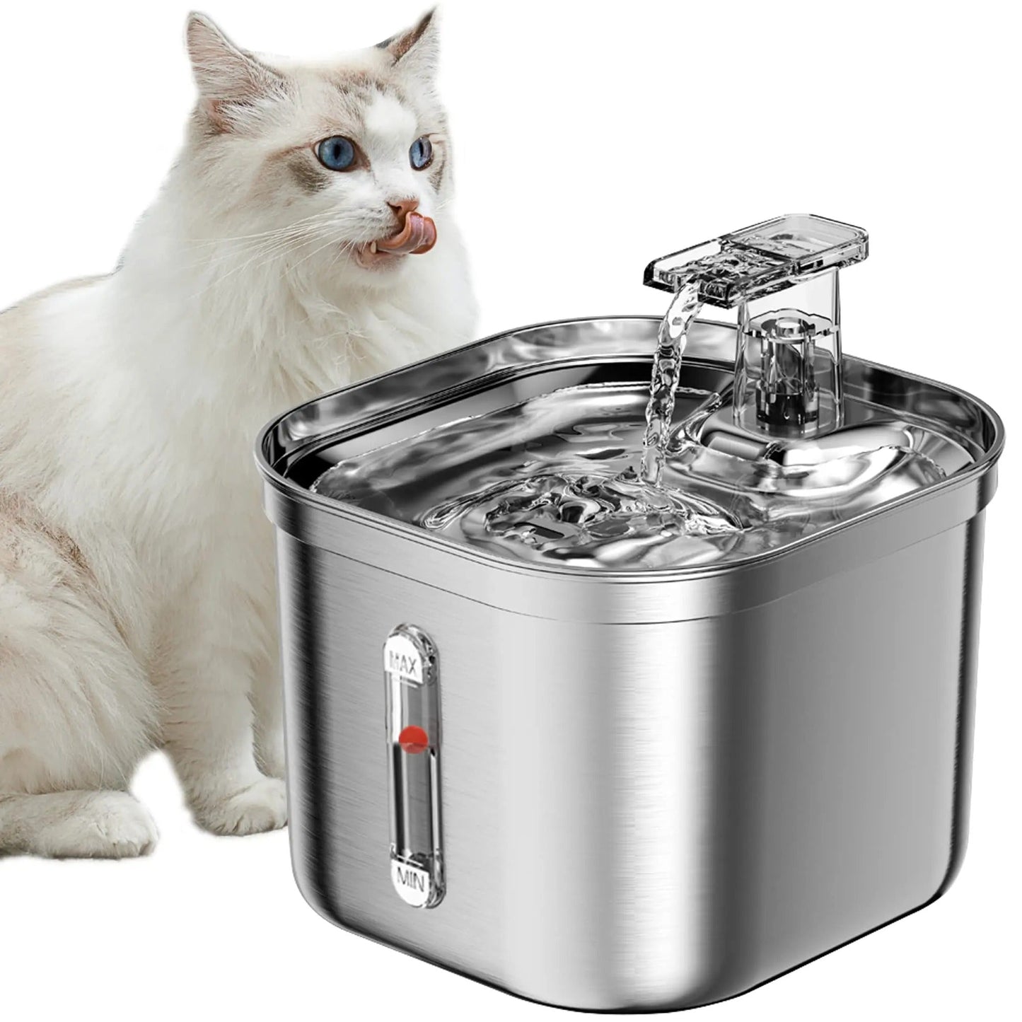 Pet Stainless Steel Automatic Cat Water Fountain - BritishElegance