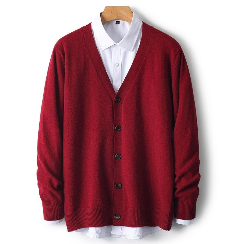 Classic Men's Button Front Sweater Cardigan