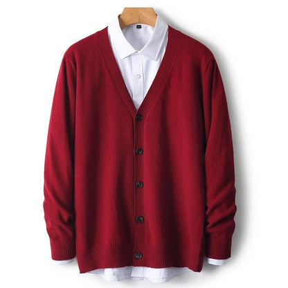 Classic Men's Button Front Sweater Cardigan