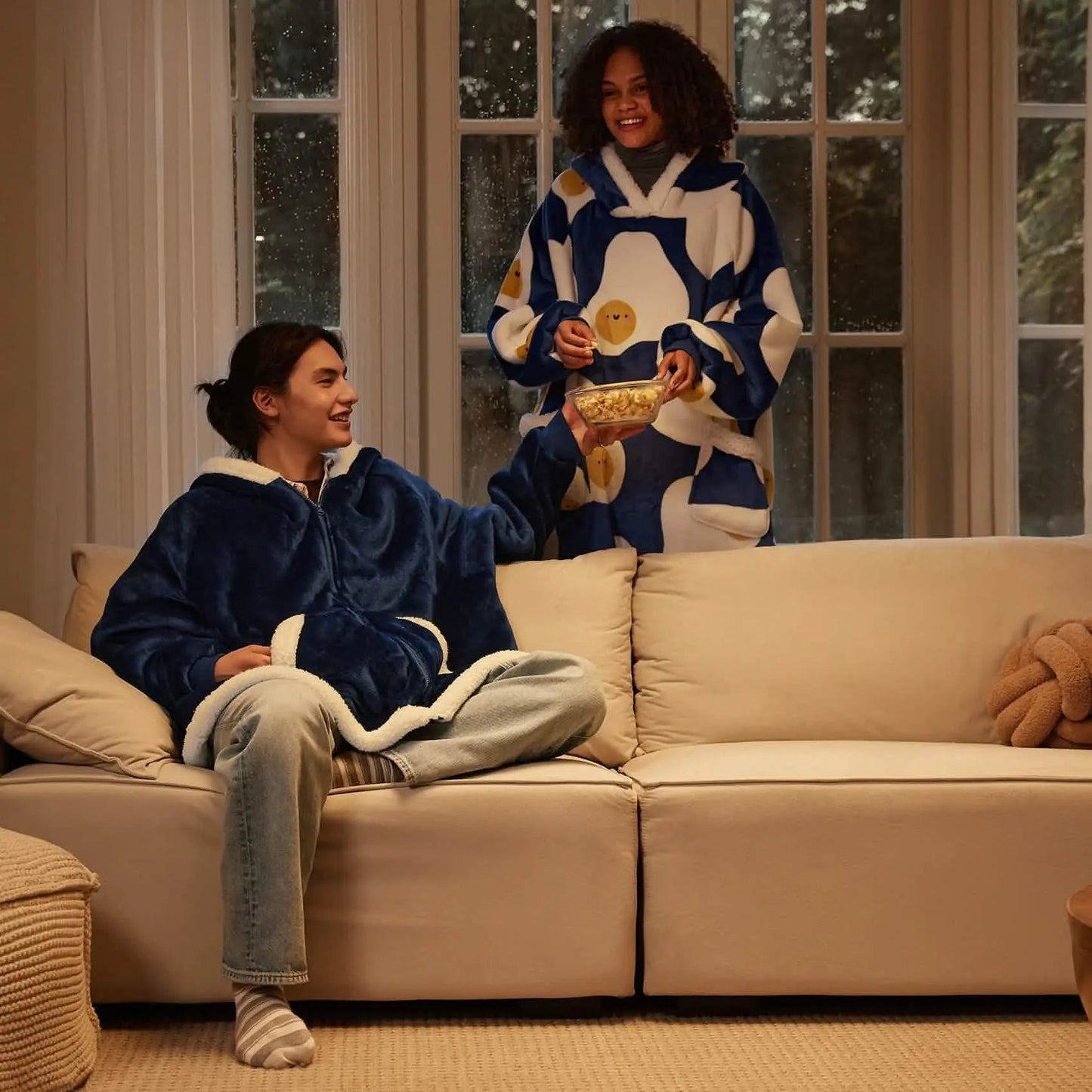 CozyHaven | Sherpa Fleece Wearable Blanket Hoodie – Zippered, Warm & Ultra-Soft