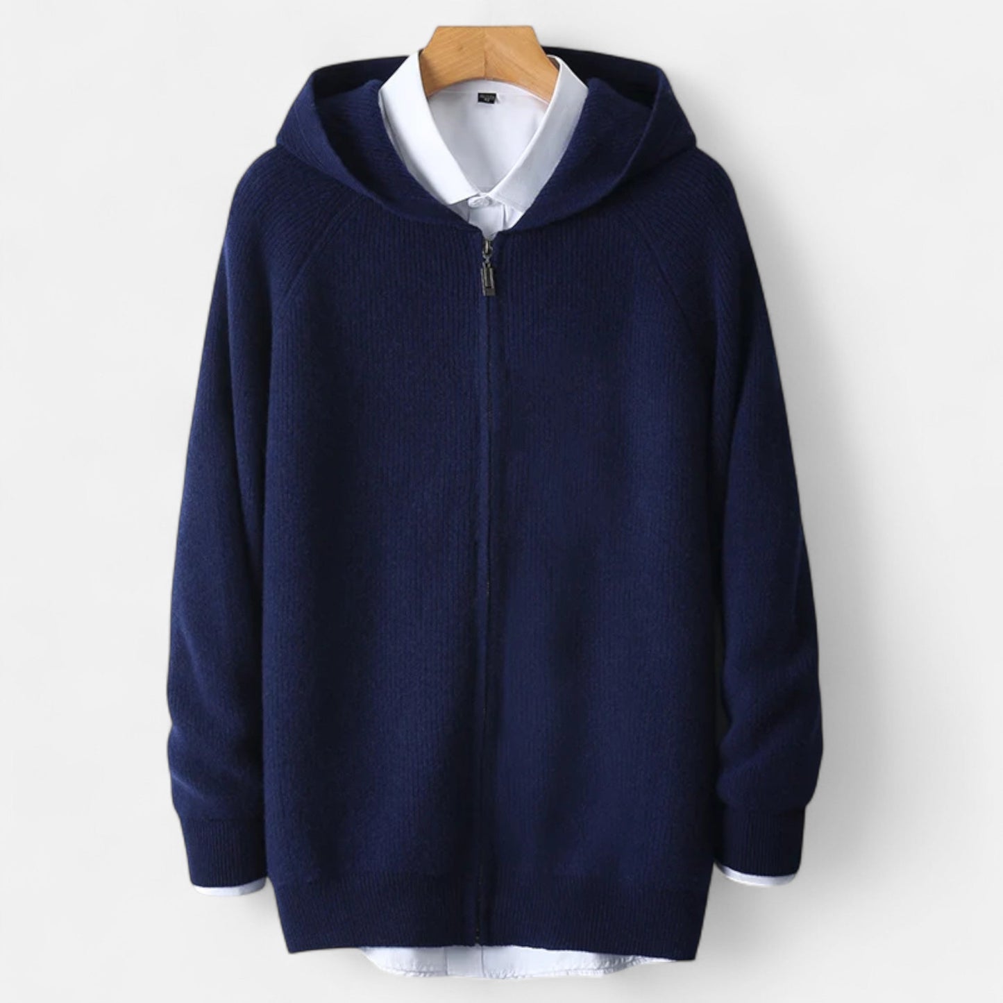 Cozy Mens Knit Hooded Sweatshirt