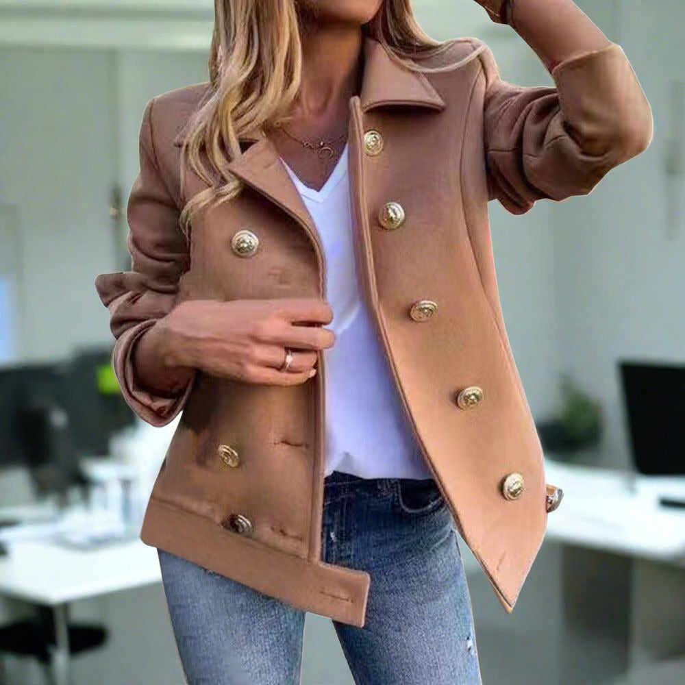 Classic Fit Women's Solid Color Button Blazer