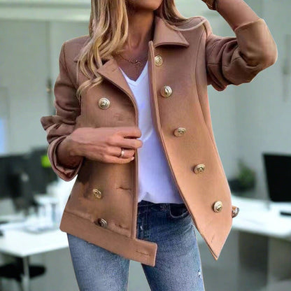 Classic Fit Women's Solid Color Button Blazer