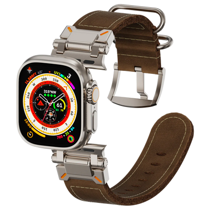 Durable Tactical Leather Band For Apple Watch - BritishElegance