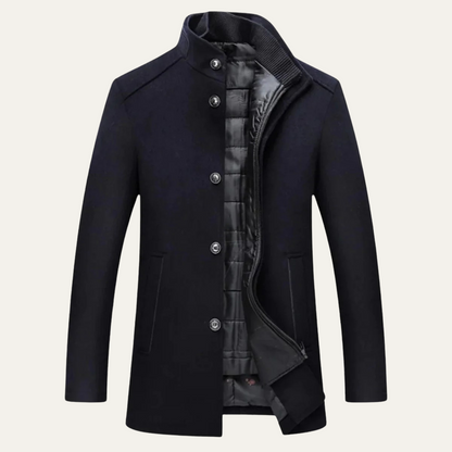 The Broadway Men's Wool Blend Classic Trench Coat