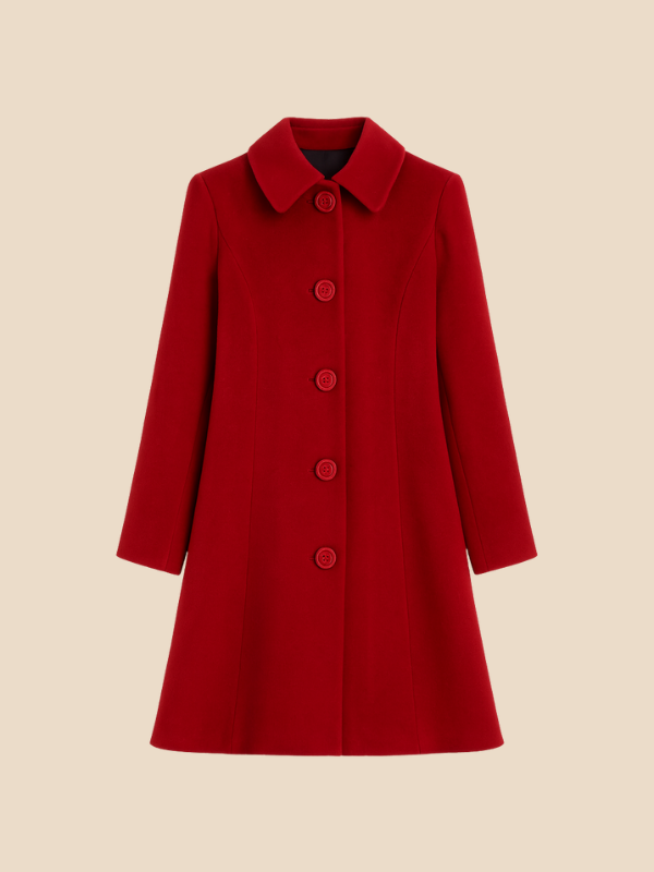 Renée – Women’s Classic Long Coat with Tailored Fit