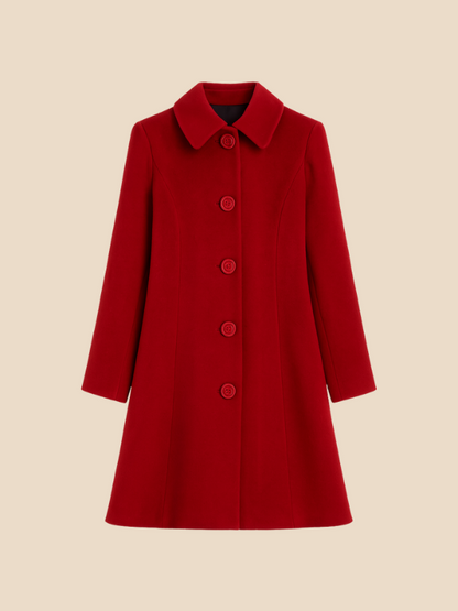 Renée – Women’s Classic Long Coat with Tailored Fit