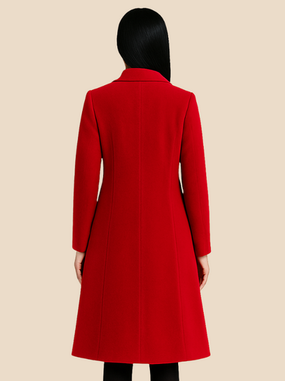Renée – Women’s Classic Long Coat with Tailored Fit