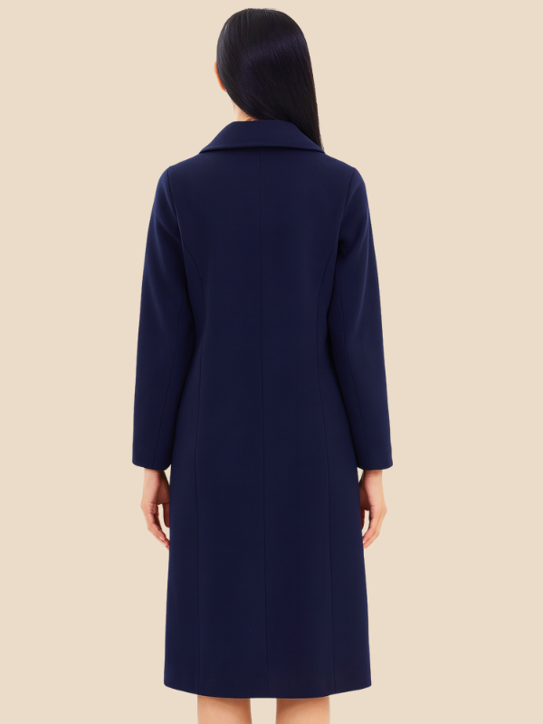 Renée – Women’s Classic Long Coat with Tailored Fit