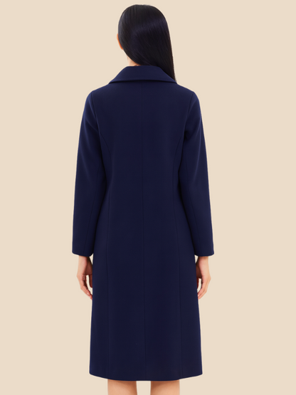Renée – Women’s Classic Long Coat with Tailored Fit