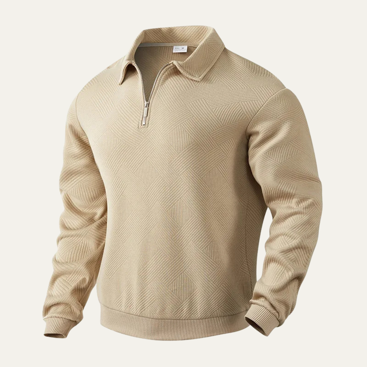 The Elgin Men's Casual Zip Up Polo Jumper