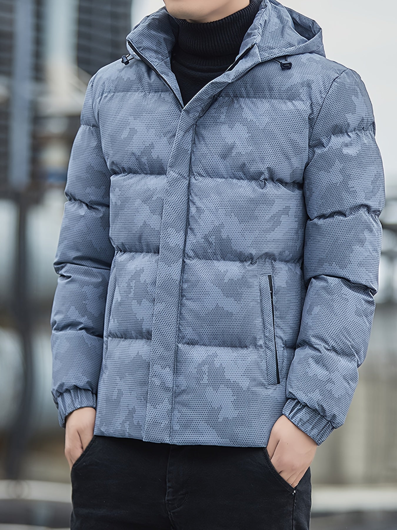 Warm Camouflage Hoodie Coat for Men