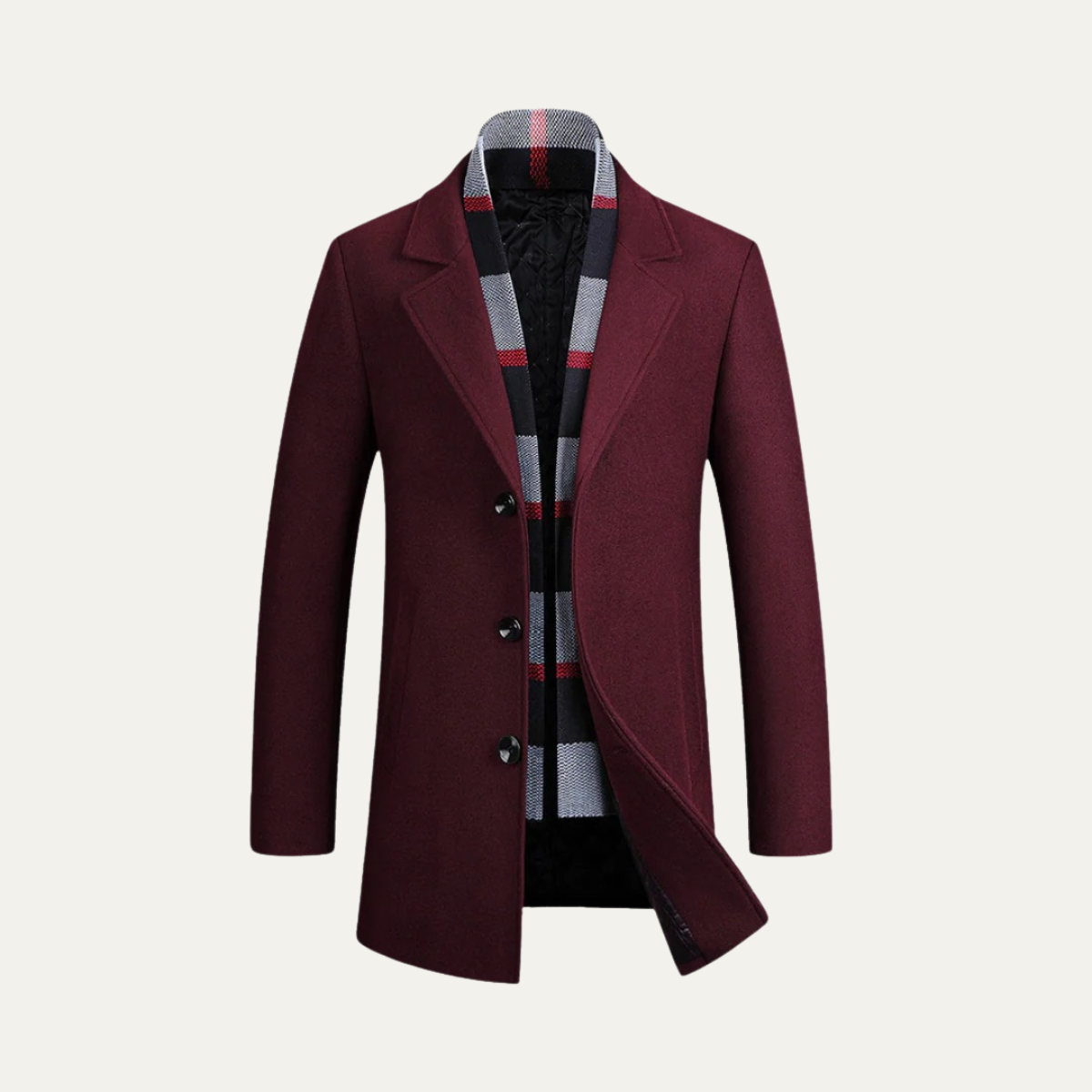 The Whitstable Men's Elegant Wool Blend Overcoat