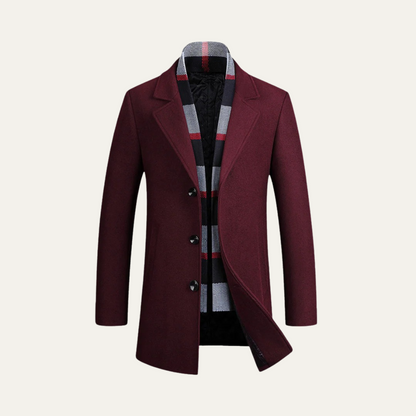 The Whitstable Men's Elegant Wool Blend Overcoat
