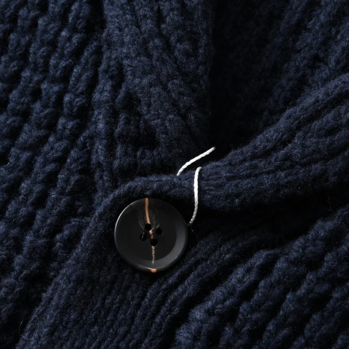 Men’s Chunky Waffle Knit Cardigan with Shawl Collar