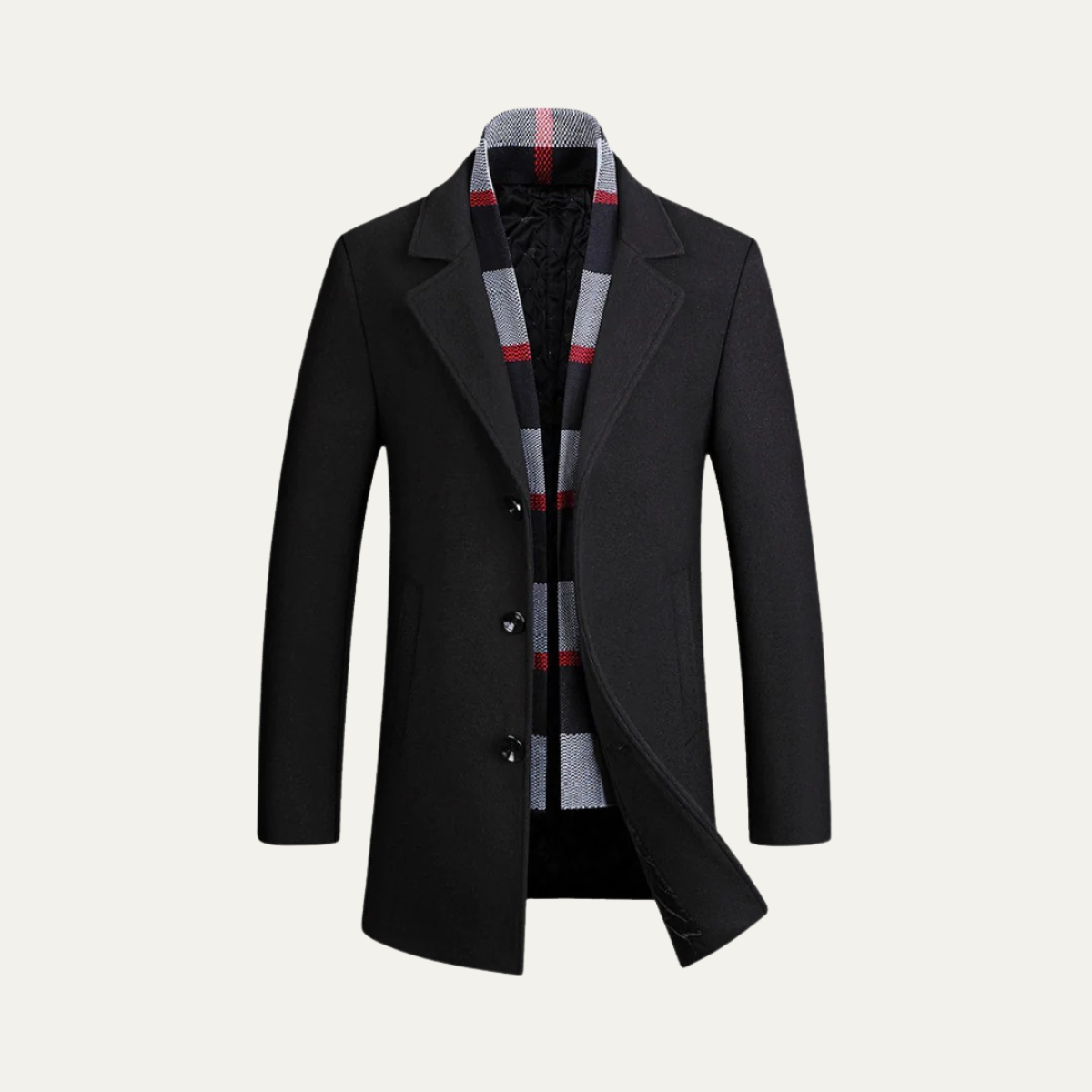 The Whitstable Men's Elegant Wool Blend Overcoat