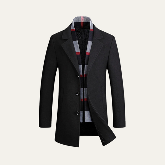 The Whitstable Men's Elegant Wool Blend Overcoat