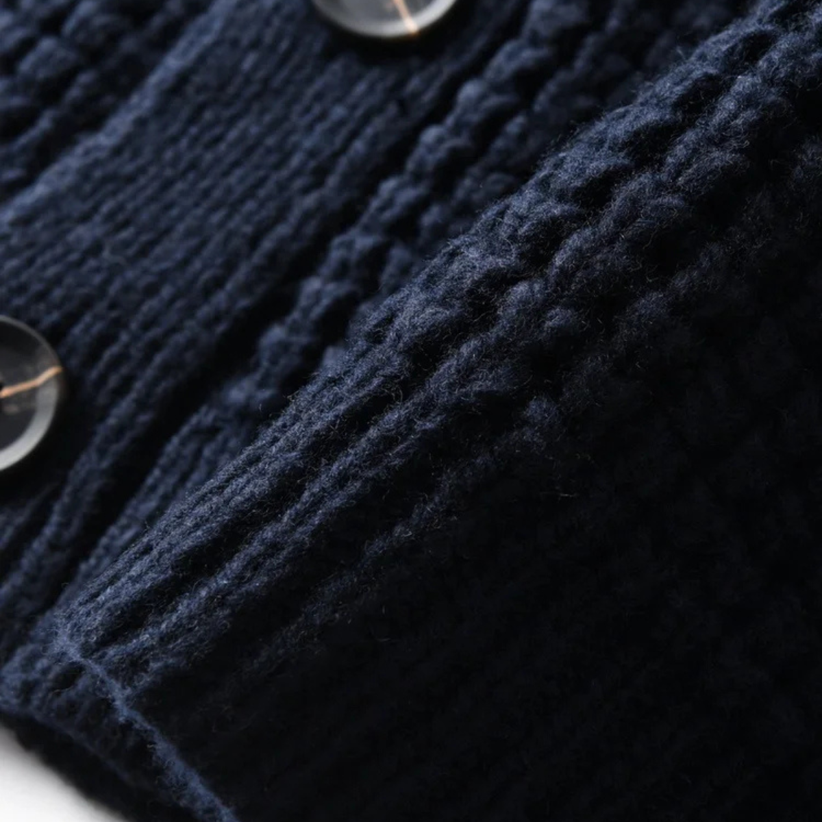 Men’s Chunky Waffle Knit Cardigan with Shawl Collar
