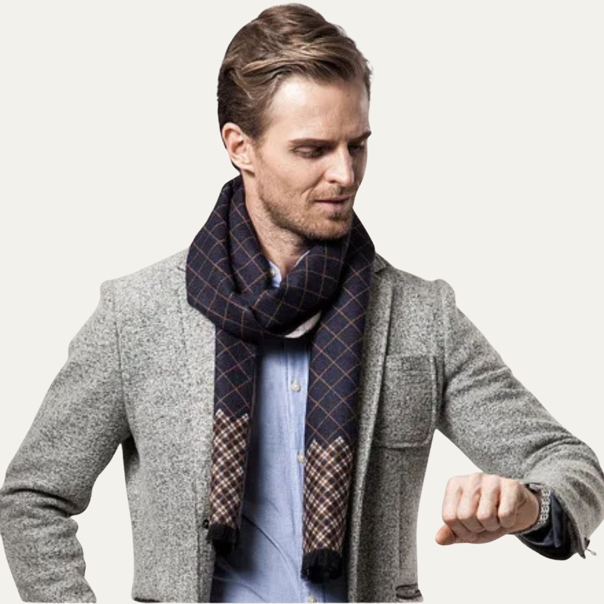 The Champs Élysées Cashmere Merino Scarf for Men - Black