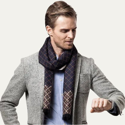 The Champs Élysées Cashmere Merino Scarf for Men - Black