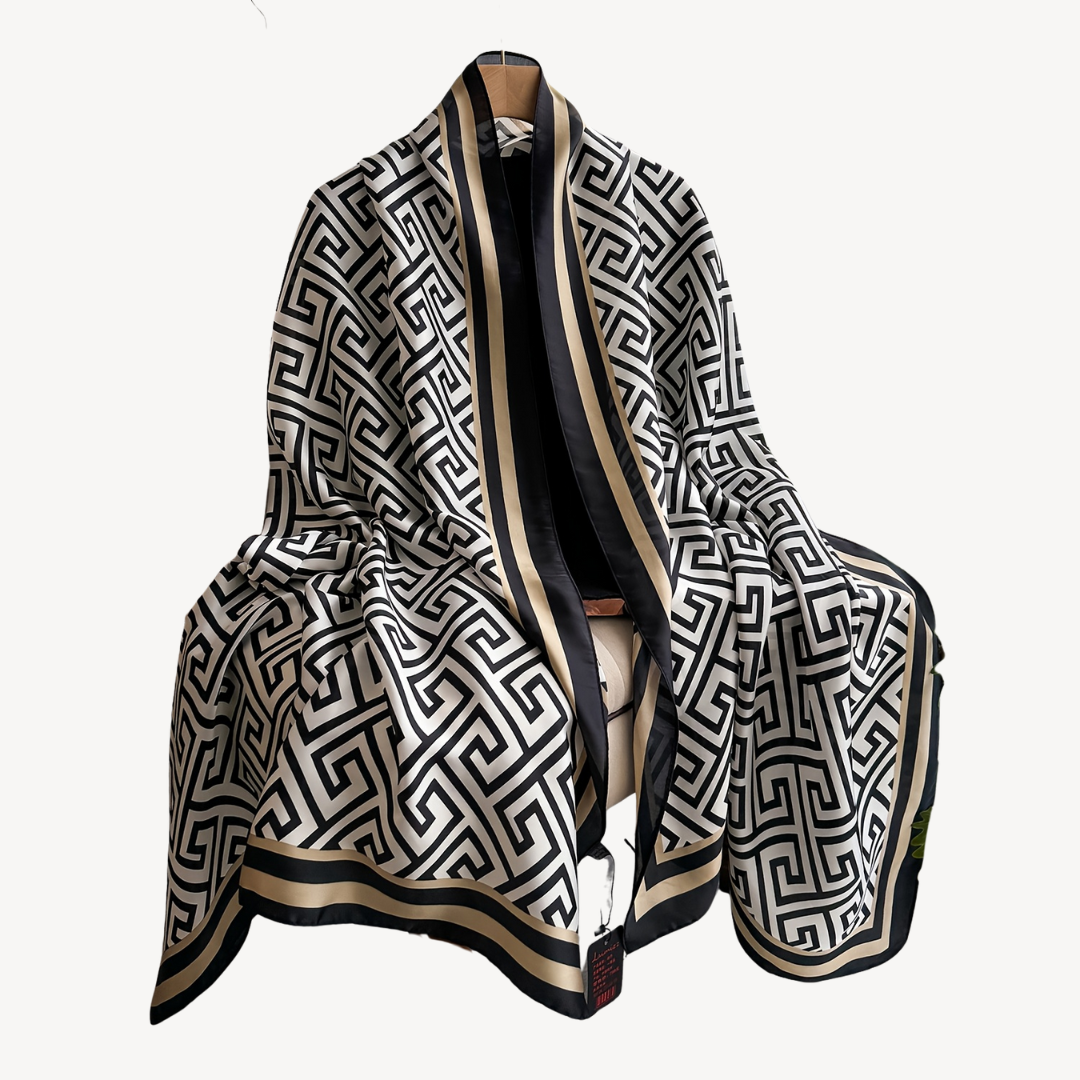 Women's Geometric Print Polyester Scarf