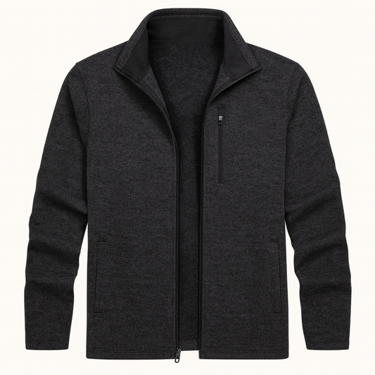 The Kensington Men’s Trendy Lightweight Full Zip Knitted Fleece Jacket
