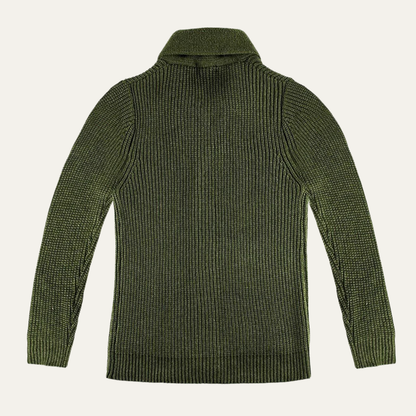 The Pienza Men's Thick Knit Shawl Collar Wool Cardigan