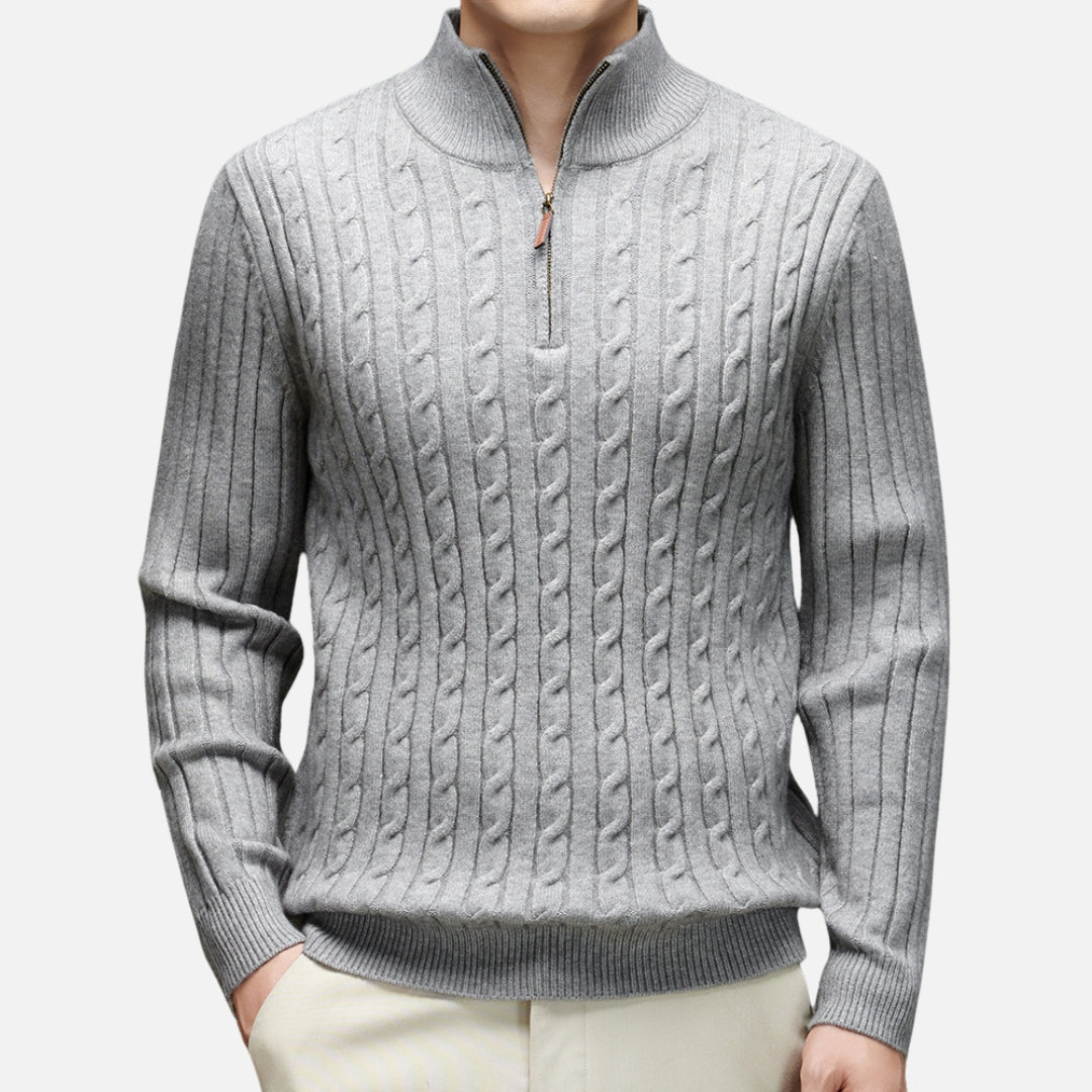 Warm Winter Crew Neck Knitted Sweater for Men