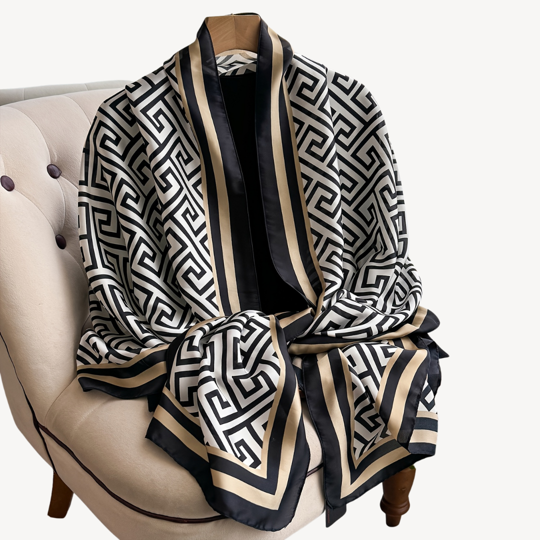 Women's Geometric Print Polyester Scarf