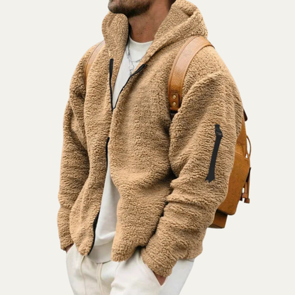 The Firenze Men’s Soft Plush Double Sided Fleece Warm Jacket
