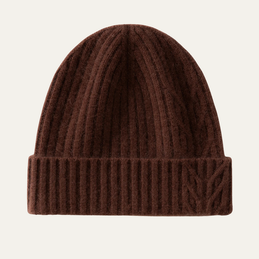 The Wentworth Men's Luxury Ribbed Knit Cashmere Beanie