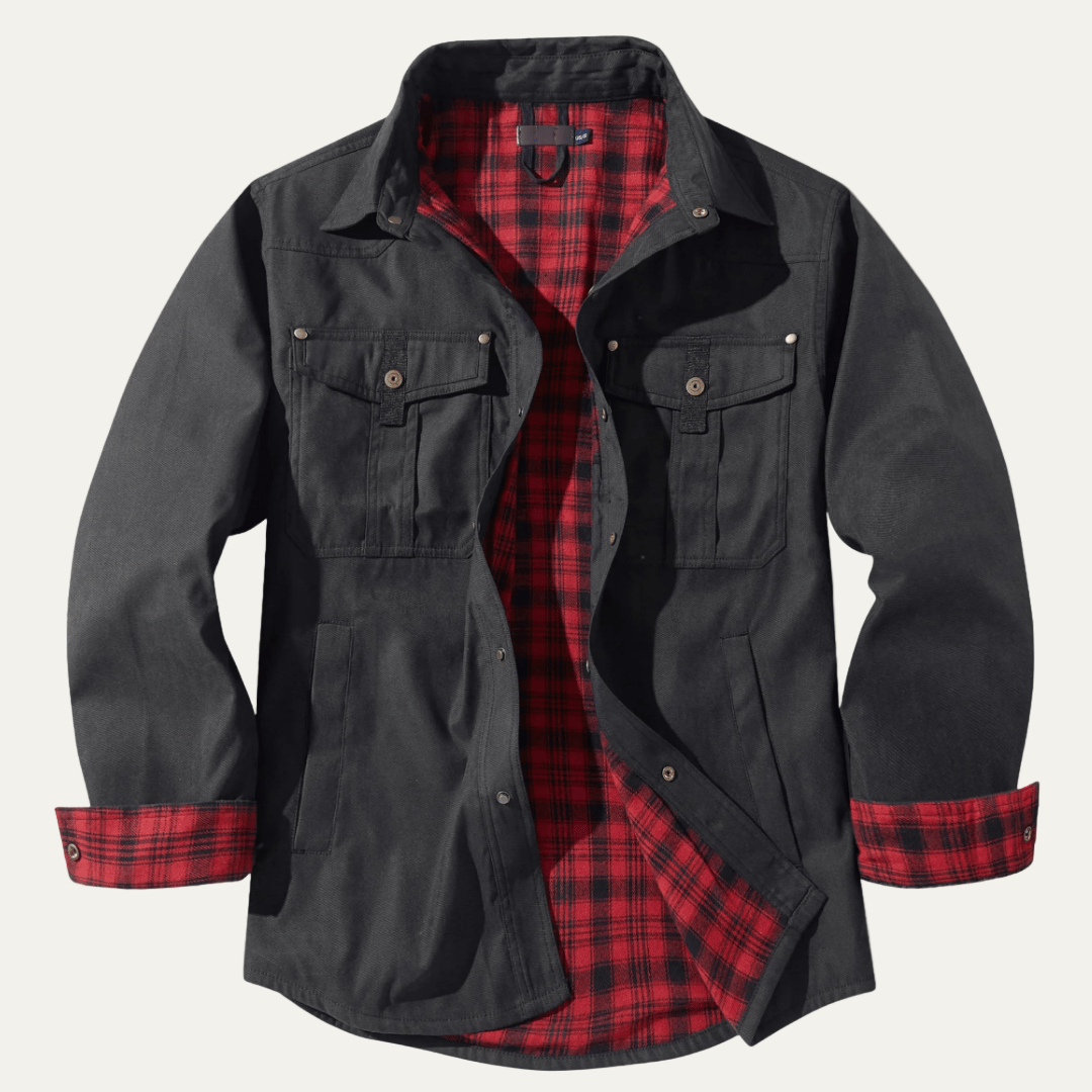 Men’s Retro Plaid Flannel Shirt Jacket
