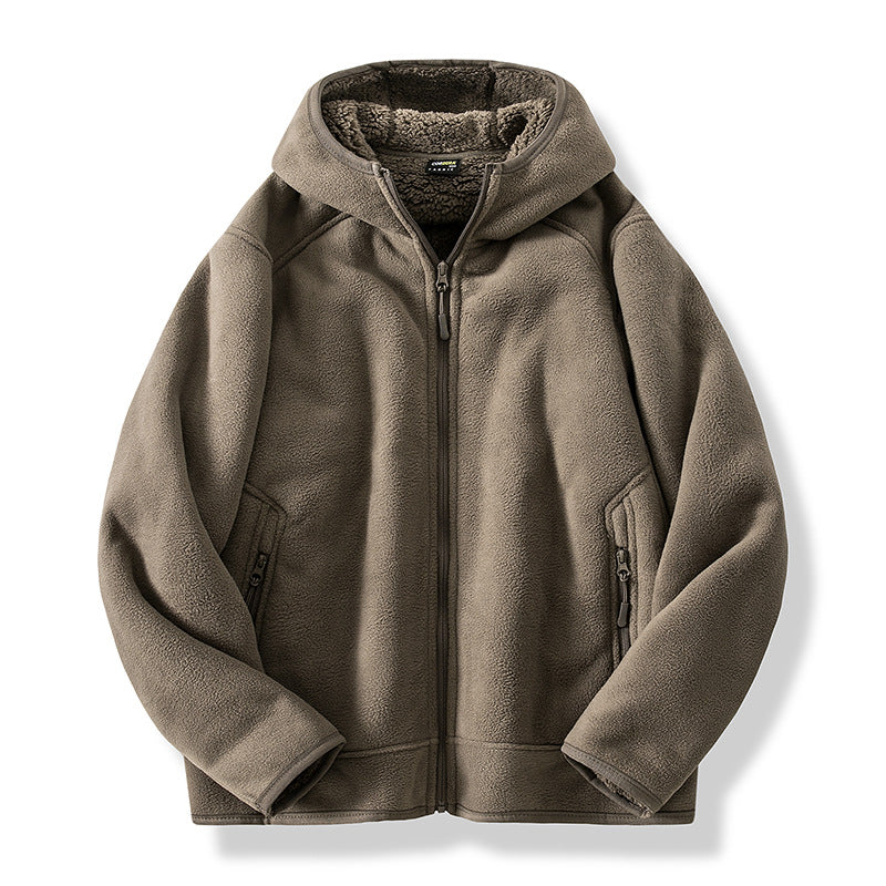 Warm Mens Fleece Winter Coat Thick Cotton Padded Jacket