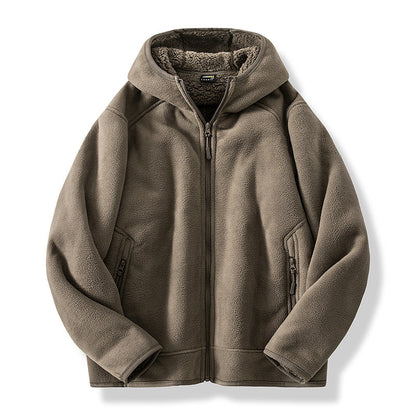 Warm Mens Fleece Winter Coat Thick Cotton Padded Jacket