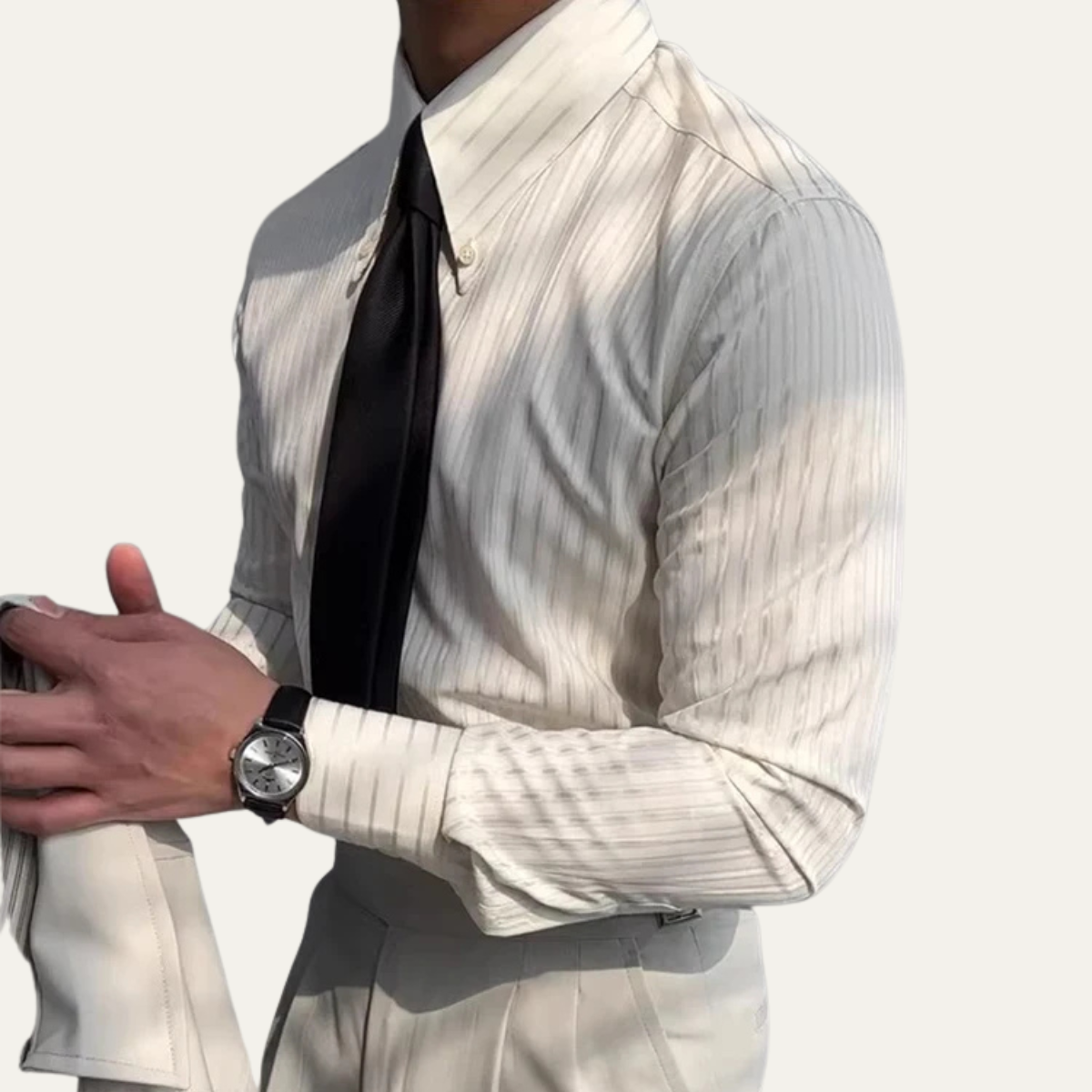 The Volterra Men's Vintage Slim Fit  Button Up Shirt