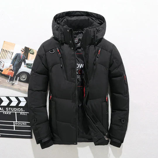 Stylish men's winter coat with a modern design