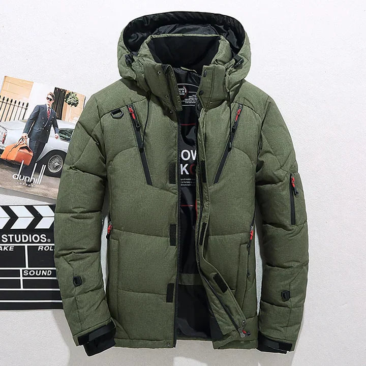 Stylish men's winter coat with a modern design