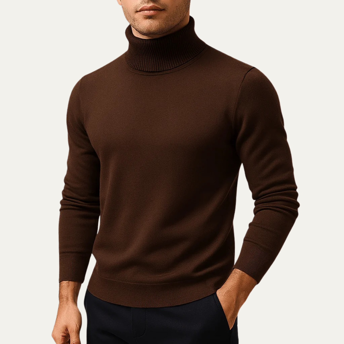 Men’s Fine Gauge Turtleneck Sweater