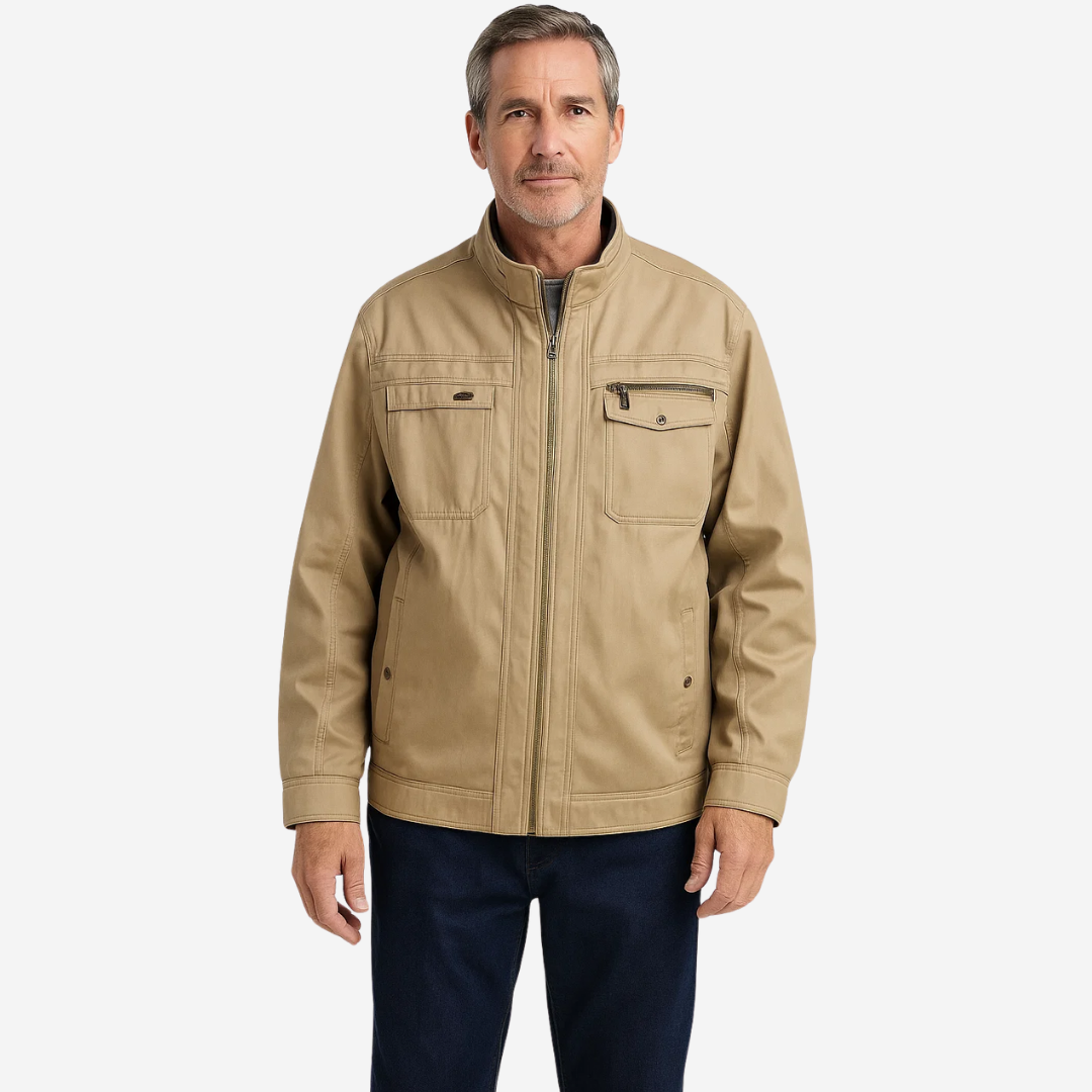 Men’s Lightweight High Collar Modern Bomber Jacket