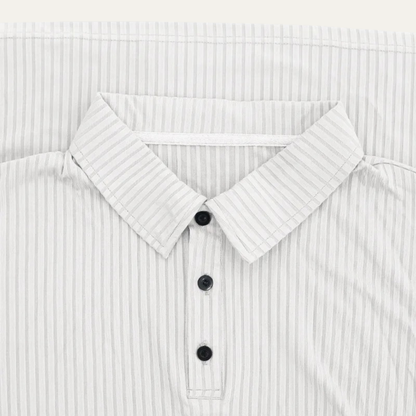 The Sorrento Men’s Ribbed Casual Button Neck Polo Shirt