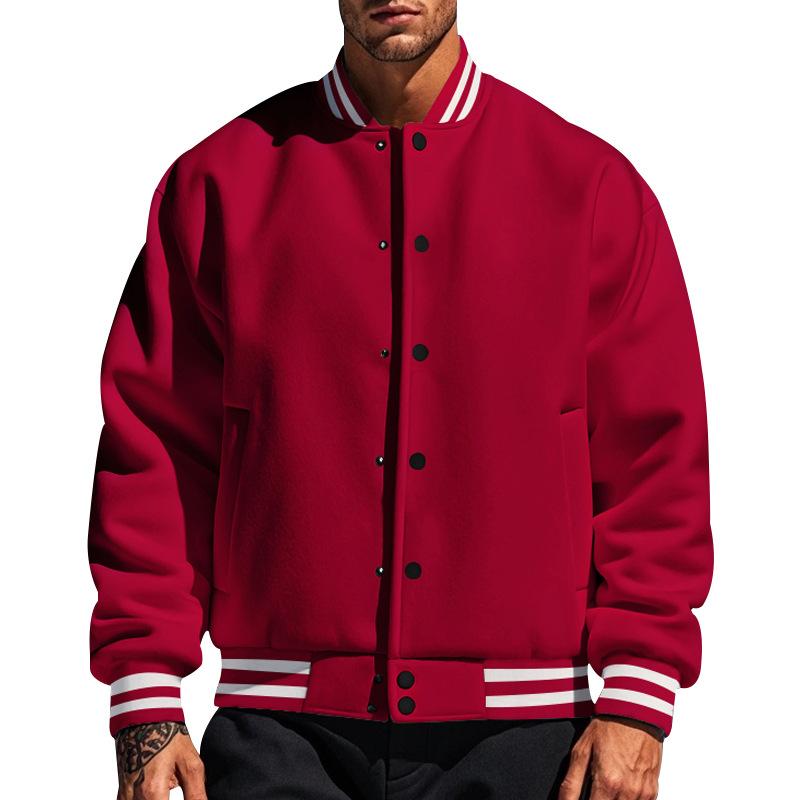Classic Button Front Baseball Jacket