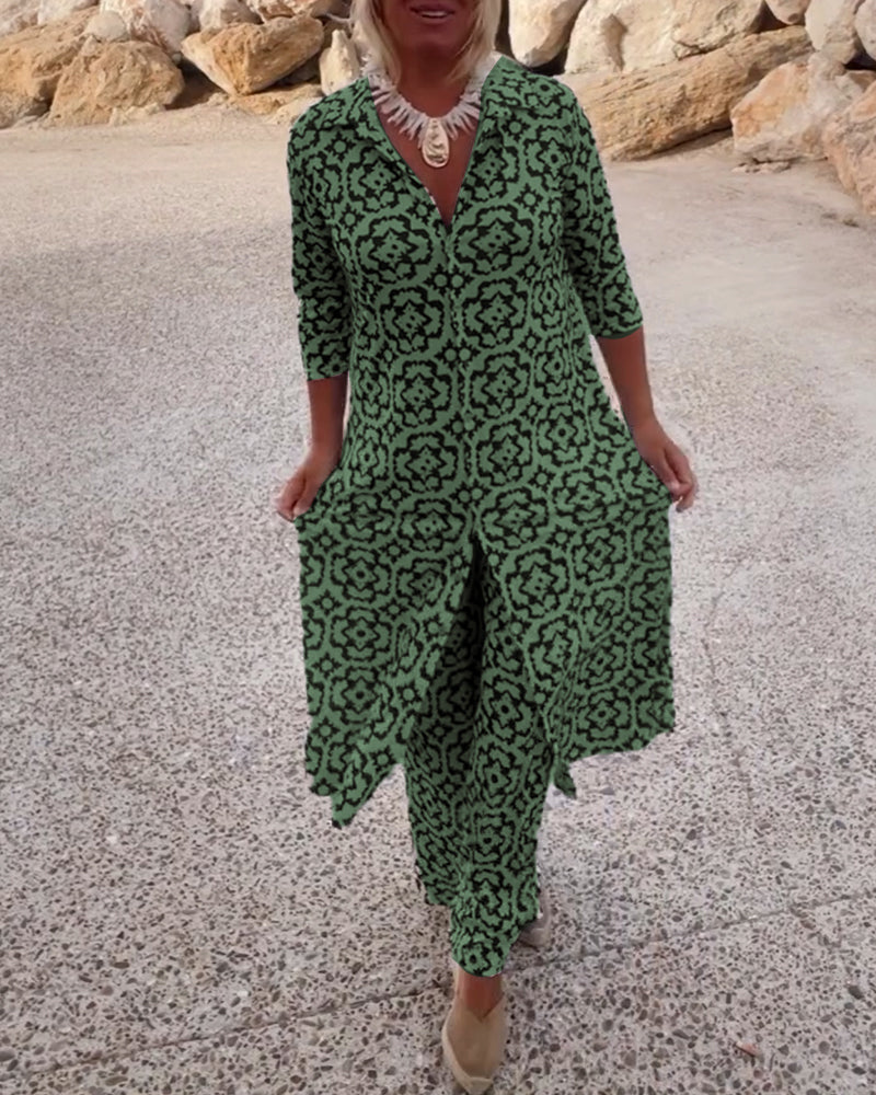Chic Floral 2-Piece Outfit for Women