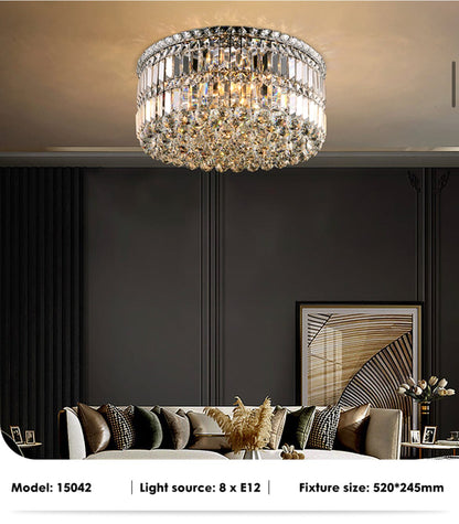 Green Crystal Ceiling Chandelier