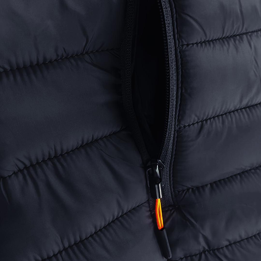 Men's Puffer Jacket with Stand Collar