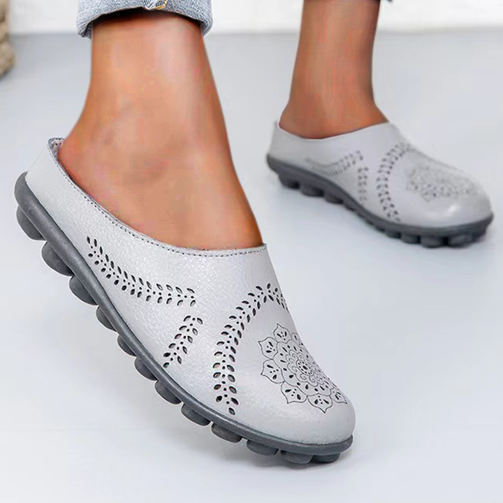 Elegant and comfortable orthopedic shoes in amber