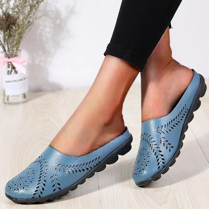 Elegant and comfortable orthopedic shoes in amber