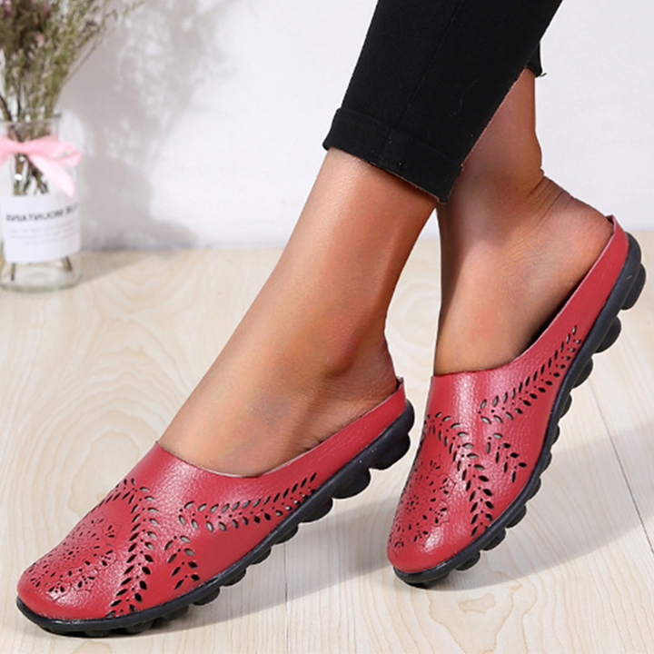 Elegant and comfortable orthopedic shoes in amber