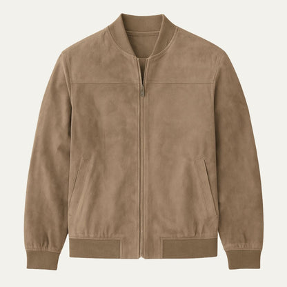 Men’s Casual Suede Look Bomber Jacket