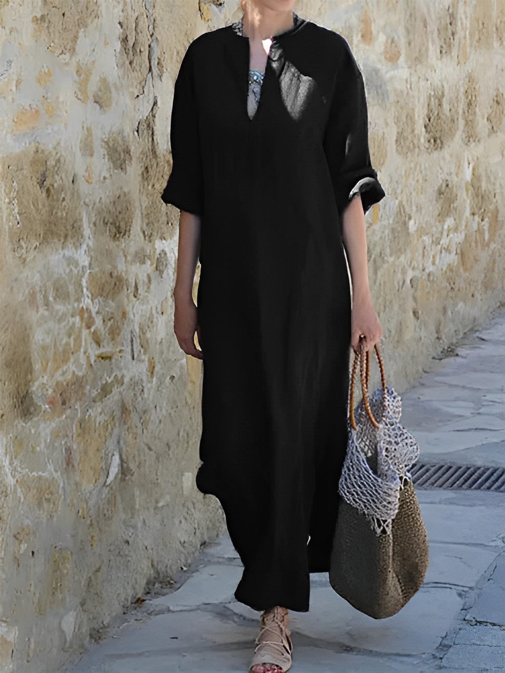 Chic Ladies Long Sundress for Warm Weather - BritishElegance